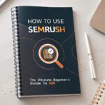 Dashboard view of Semrush SEO tool showing keyword research, site audit, and traffic analytics for beginners.